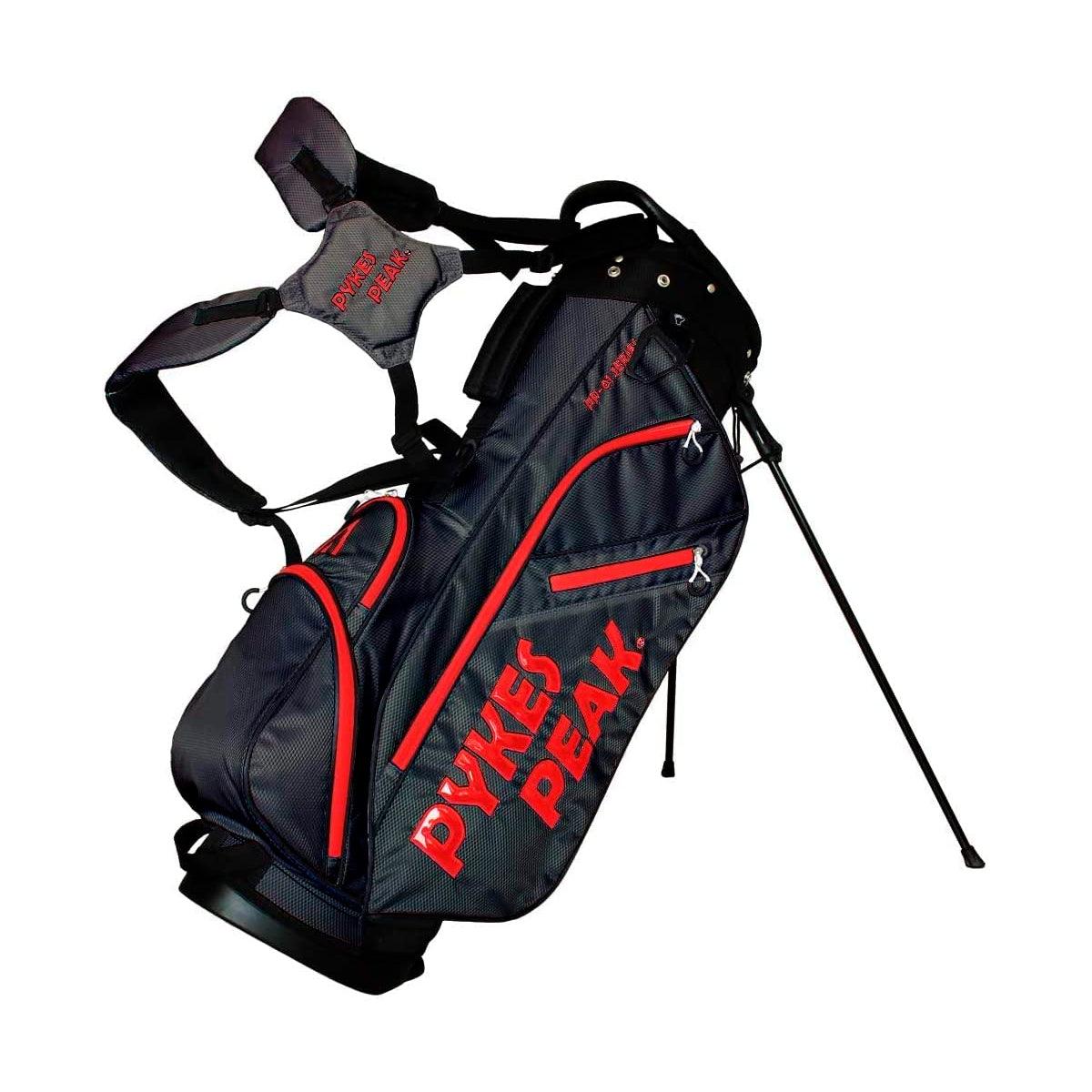 【一番人気】【12月14日(木)まで35%OFF!】【さらに先着2名様限定!トラベルカバープレゼント!】ゴルフキャディバッグ スタンド式 2.2kg 9.0型 6分割口枠 10カラー - PYKES PEAK